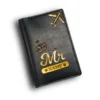 Customized black passport cover with name engraving and airplane charm by CUG