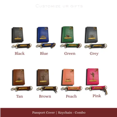 Passport Cover & Keychain 2 Sided Combo