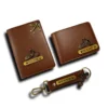 Passport cover | Men’s wallet | 2 Sided Keychain Combo