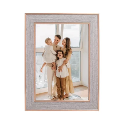 Gold Border Photo Frame Single 5 x 7 Inch