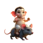 Divine baby Ganesha radiating spiritual grace